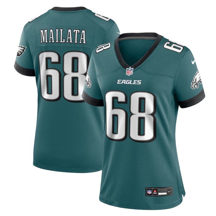 Women's Philadelphia Eagles Jordan Mailata Nike Midnight Green Team Game Jersey