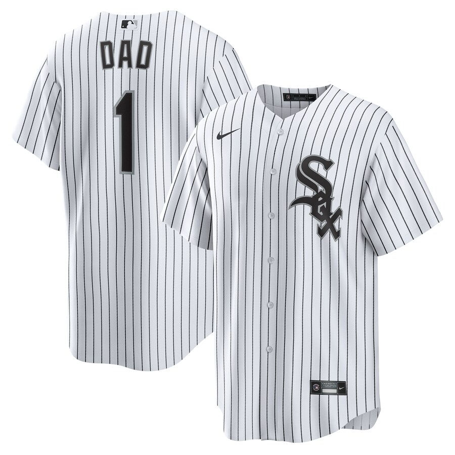 Men's Chicago White Sox Nike White #1 Dad Home Replica Jersey