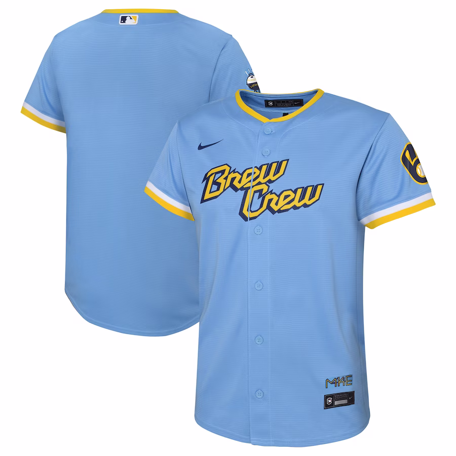 Toddler Milwaukee Brewers Nike Powder Blue City Connect Replica Team Jersey