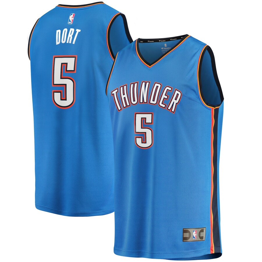 Youth Oklahoma City Thunder Luguentz Dort Fanatics Blue Fast Break Player Jersey - Icon Edition