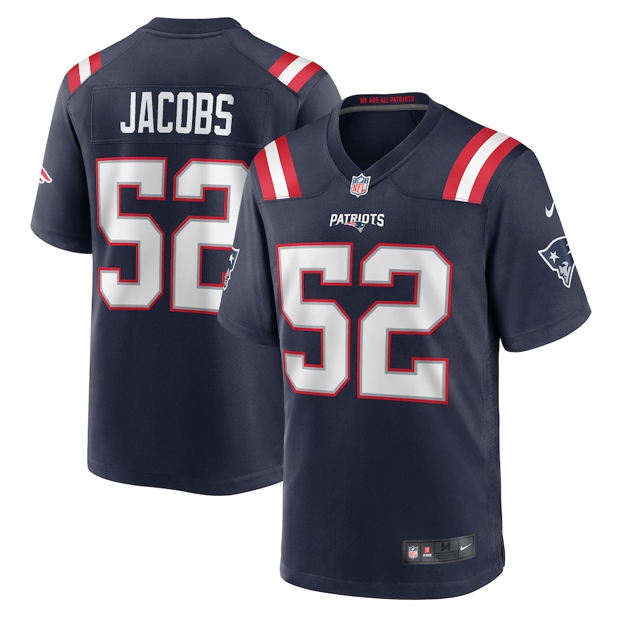 Men's New England Patriots Curtis Jacobs Nike Navy Game Jersey