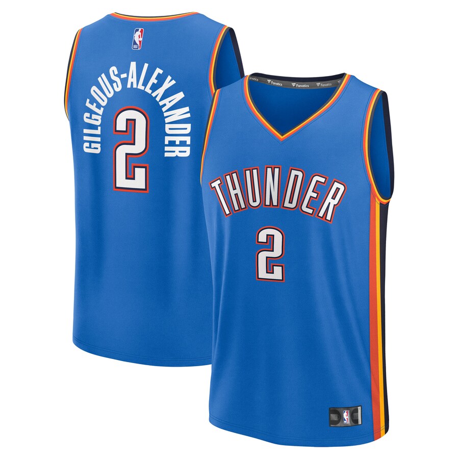 Men's Oklahoma City Thunder Shai Gilgeous-Alexander Fanatics Blue Big & Tall Fast Break Jersey - Icon Edition