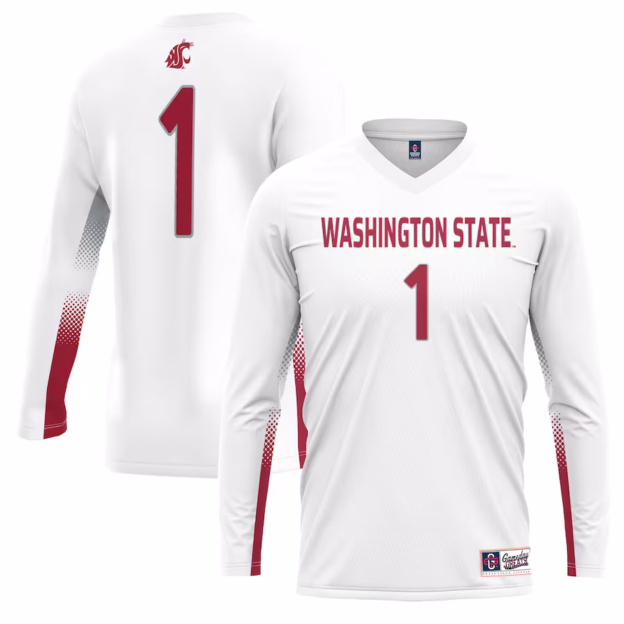 #1 Washington State Cougars GameDay Greats Unisex Lightweight Volleyball Jersey - White