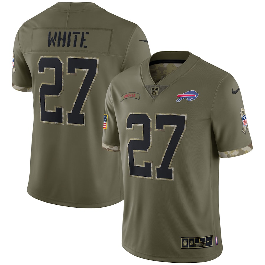 Men's Buffalo Bills Tre'Davious White Nike Olive Salute To Service Limited Jersey
