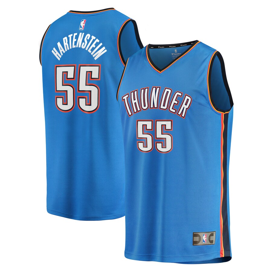 Youth Oklahoma City Thunder Isaiah Hartenstein Fanatics Blue Fast Break Replica Player Jersey - Icon Edition