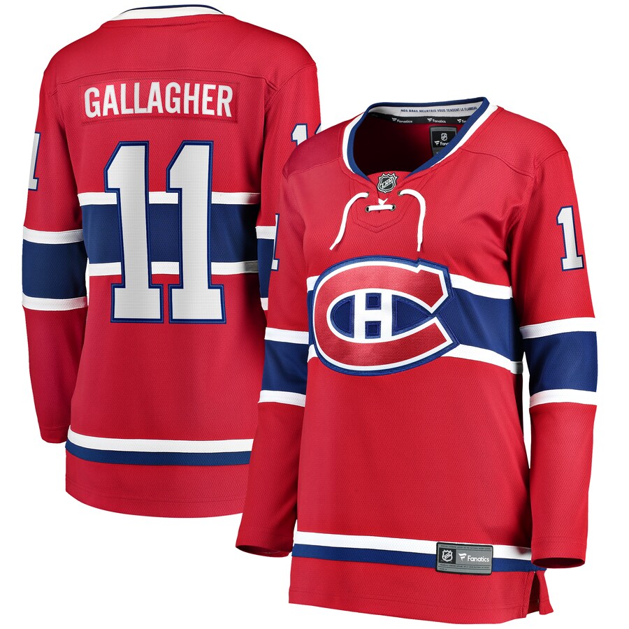 Women's Montreal Canadiens Brendan Gallagher Fanatics Branded Red Home Breakaway Player Jersey