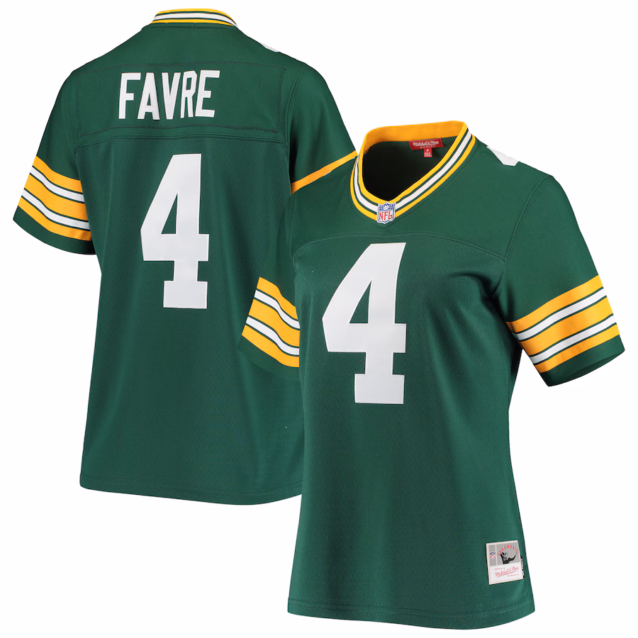 Women's Green Bay Packers Brett Favre Mitchell & Ness Green 1996 Legacy Replica Player Jersey