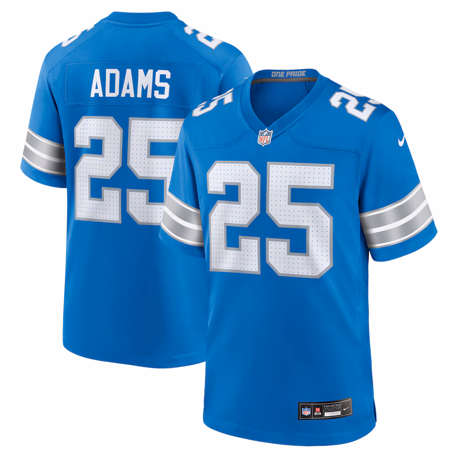 Men's Detroit Lions Jamal Adams Nike Blue Team Game Jersey