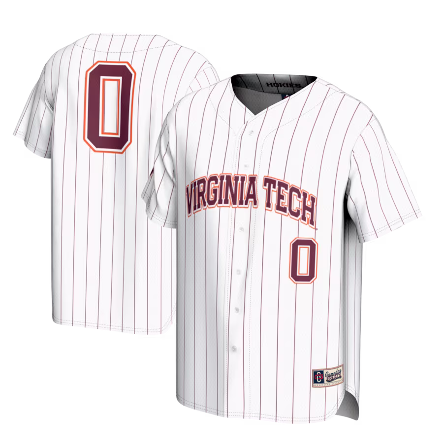 #0 Virginia Tech Hokies GameDay Greats Youth Lightweight Baseball Fashion Jersey - White