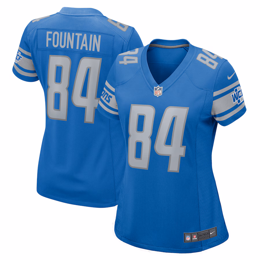 Women's Detroit Lions Daurice Fountain Nike  Blue Team Game Jersey