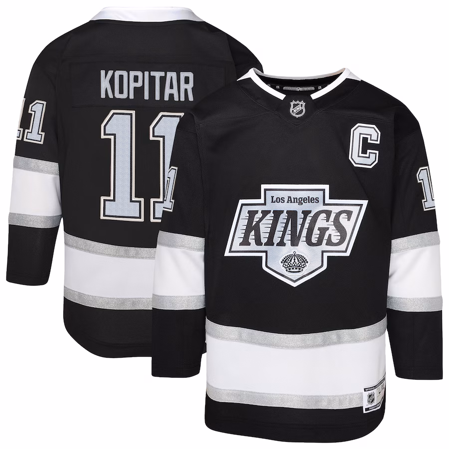 Youth Los Angeles Kings Anze Kopitar Black Premier Player Jersey