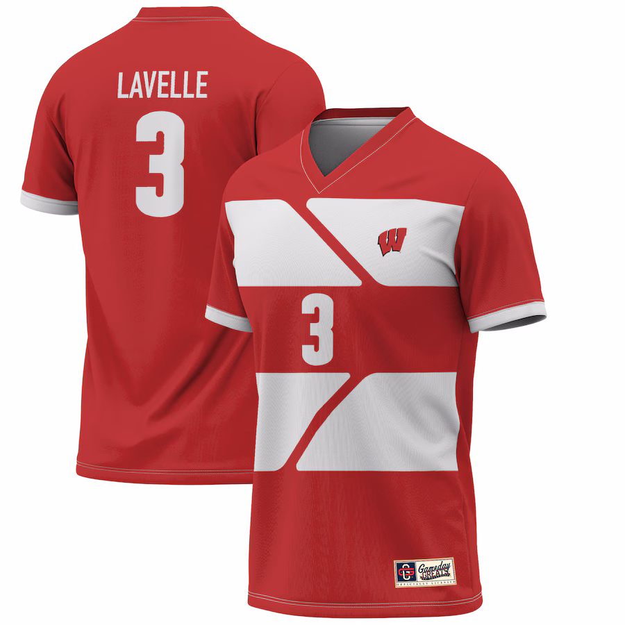 Men's GameDay Greats Rose Lavelle Red Wisconsin Badgers Lightweight Alumni Soccer Jersey