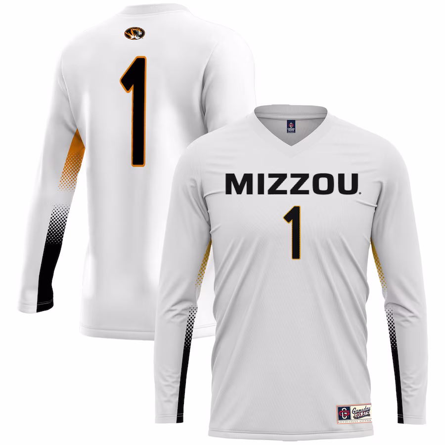 #1 Missouri Tigers GameDay Greats Unisex Lightweight Volleyball Jersey �?White