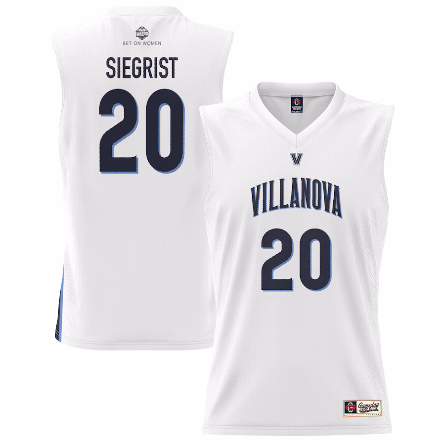 Youth GameDay Greats Madison Siegrist White Villanova Wildcats Lightweight Basketball Alumni Jersey