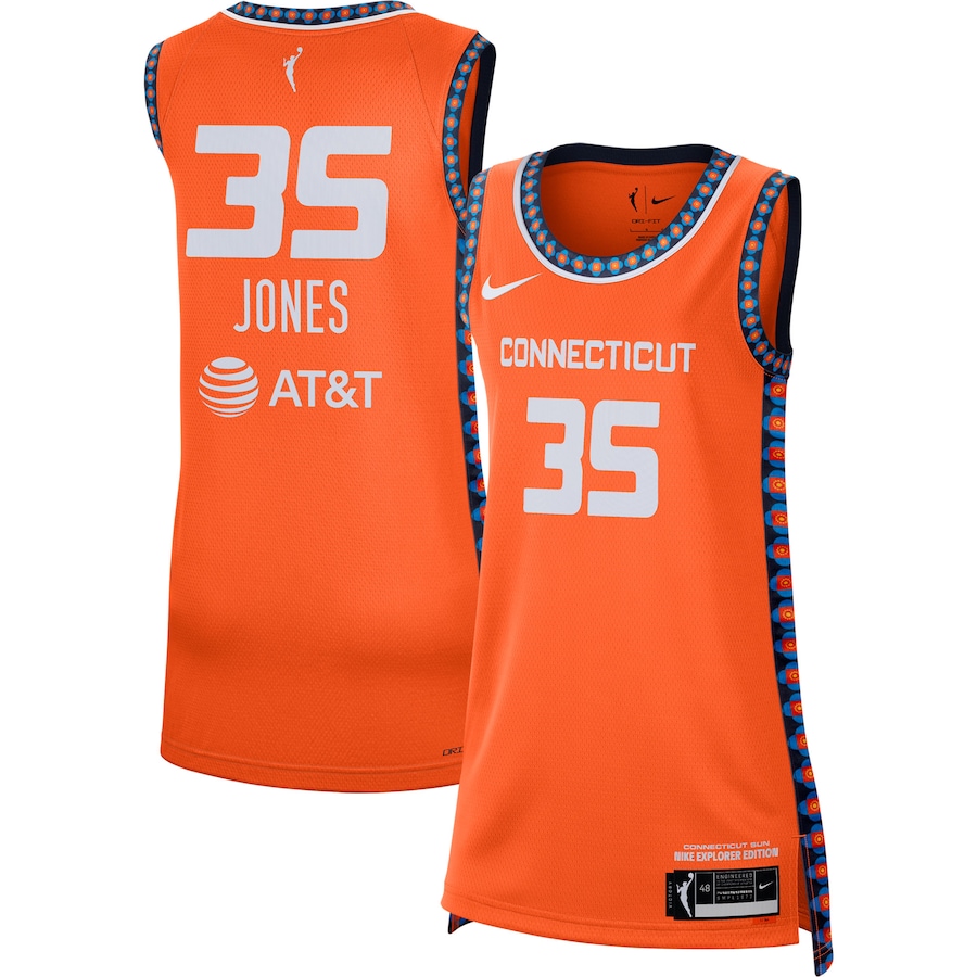 Women's Connecticut Sun Jonquel Jones Nike Orange 2021 Explorer Edition Victory Player Jersey