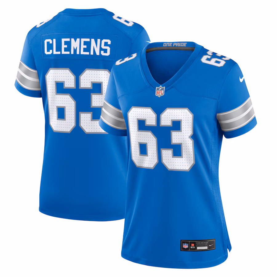 Women's Detroit Lions Duke Clemens Nike  Blue Game Jersey