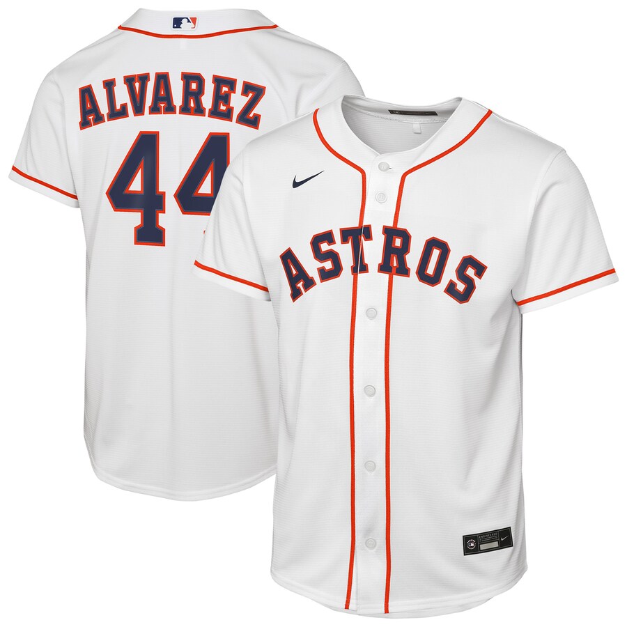 Youth Houston Astros Yordan Alvarez Nike White Home Replica Player Jersey