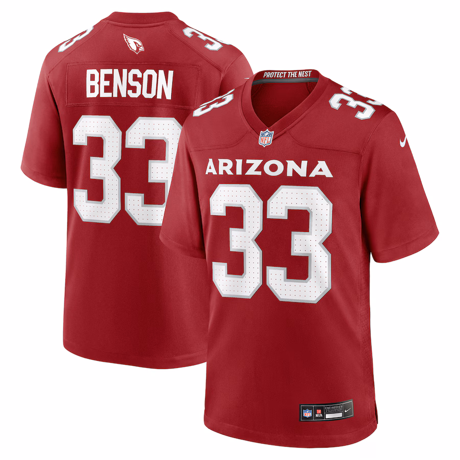 Men's Arizona Cardinals Trey Benson Nike Cardinal Team Game Jersey
