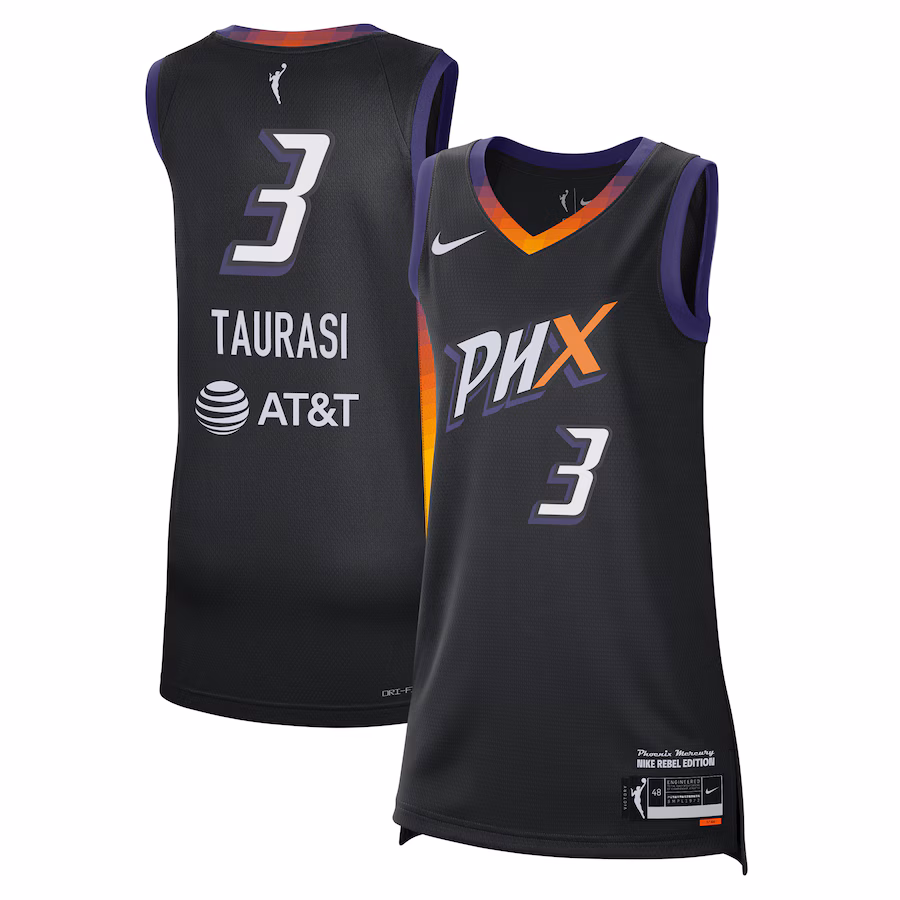 Unisex Phoenix Mercury Diana Taurasi Nike Black 2024 Rebel Edition Player Jersey