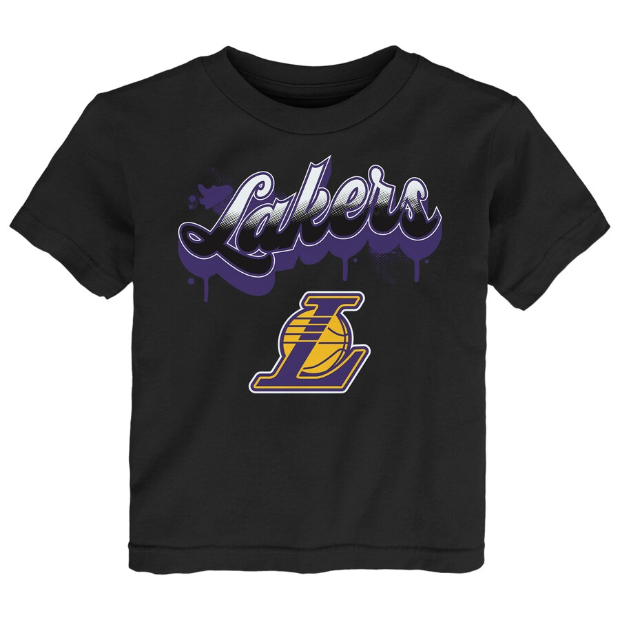 Youth Los Angeles Lakers  Black Bubbly Script T-Shirt