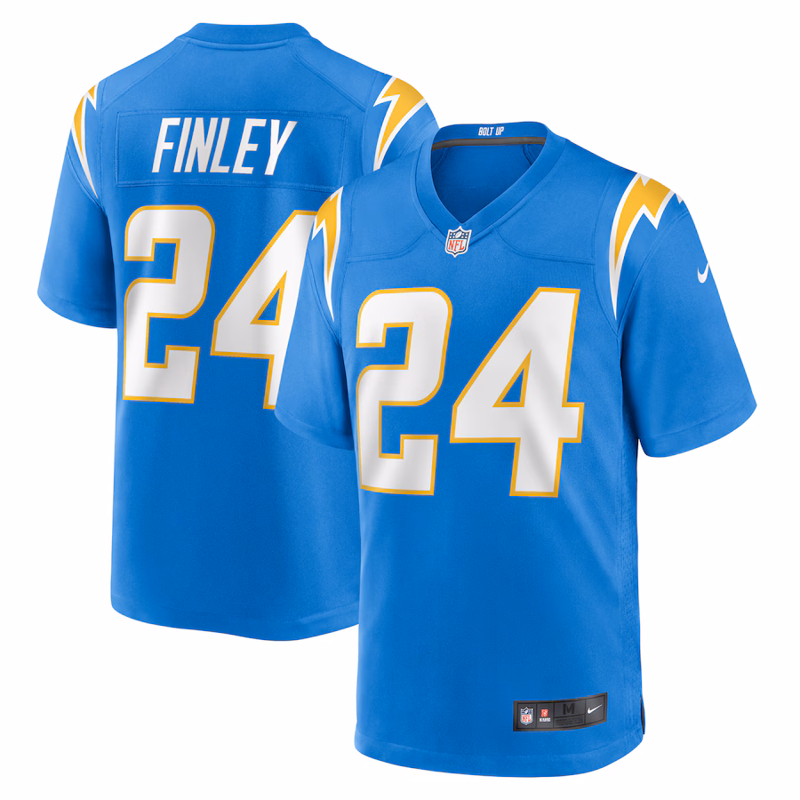 Men's Los Angeles Chargers AJ Finley Nike  Powder Blue Team Game Jersey