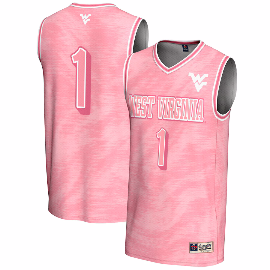 Unisex GameDay Greats #1 Pink West Virginia Mountaineers Lightweight Basketball Jersey