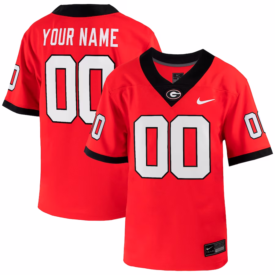 Georgia Bulldogs Nike Youth  Custom Football Game Jersey �?Red