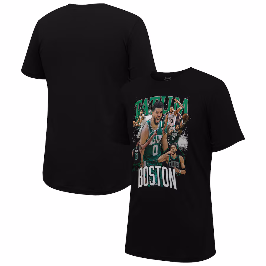Unisex Boston Celtics Jayson Tatum Stadium Essentials Black Player Crossroads T-Shirt