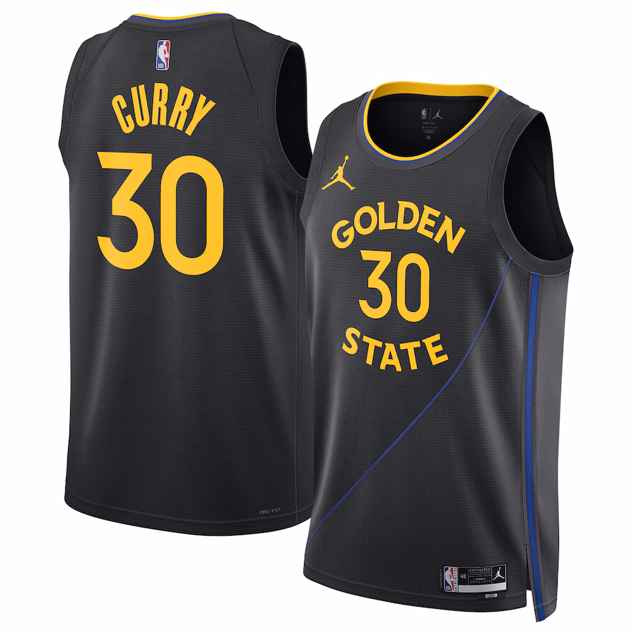 Unisex Golden State Warriors Stephen Curry Jordan Brand Black 2024/25 Swingman Jersey - Statement Edition