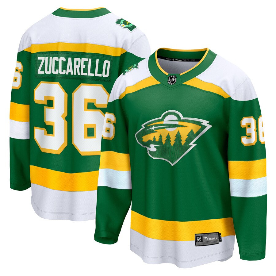 Men's Minnesota Wild Mats Zuccarello Fanatics Branded Green 2023/24 Alternate Premier Breakaway Player Jersey