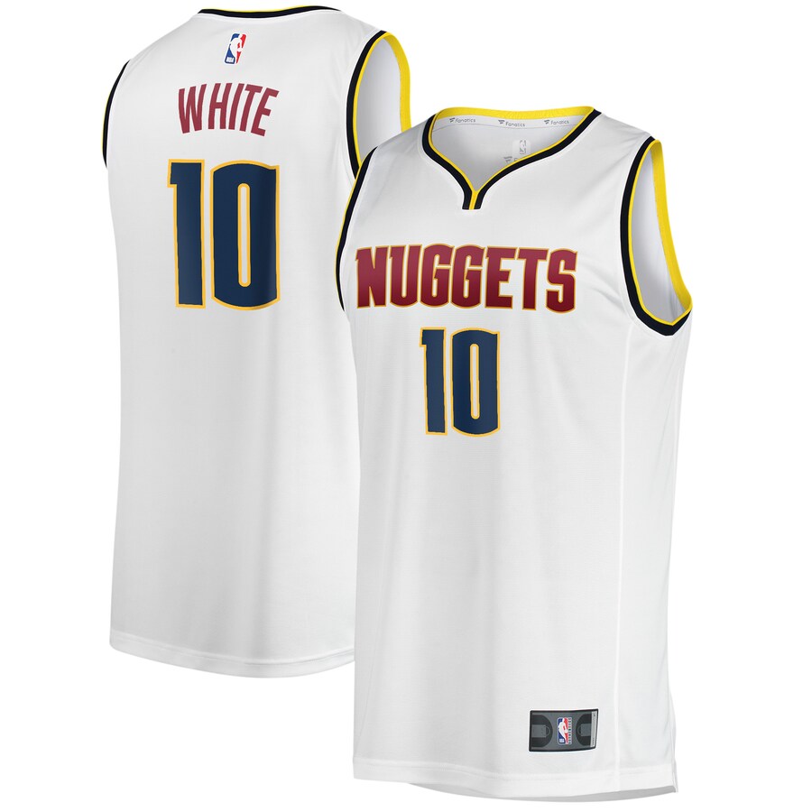 Men's Denver Nuggets Jack White Fanatics White Fast Break Player Jersey - Association Edition