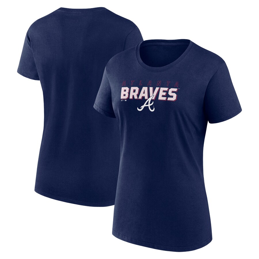 Women's Atlanta Braves Fanatics Navy Lean T-Shirt