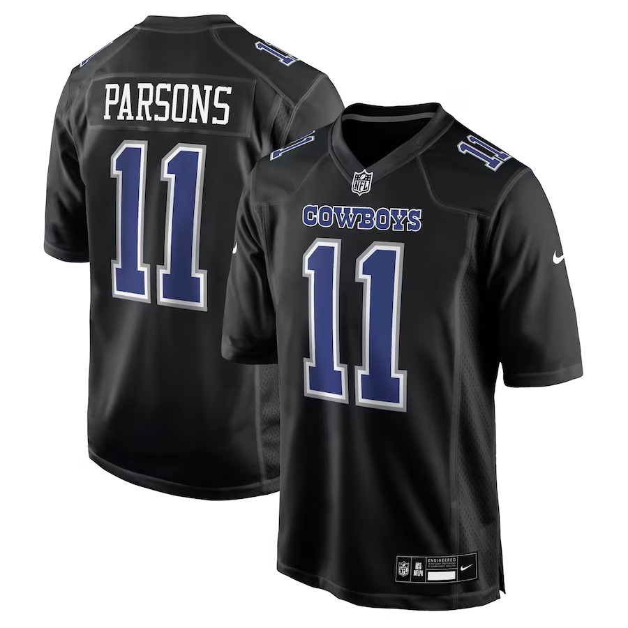 Men's Dallas Cowboys Micah Parsons Nike Carbon Black Fashion Game Jersey