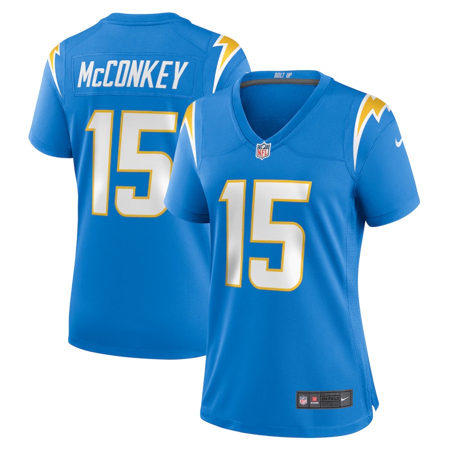 Women's Los Angeles Chargers Ladd McConkey Nike  Powder Blue  Game Jersey
