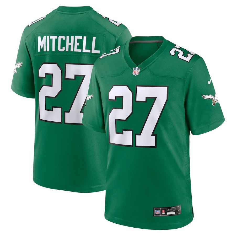 Men's Philadelphia Eagles Quinyon Mitchell Nike Kelly Green Alternate Game Jersey