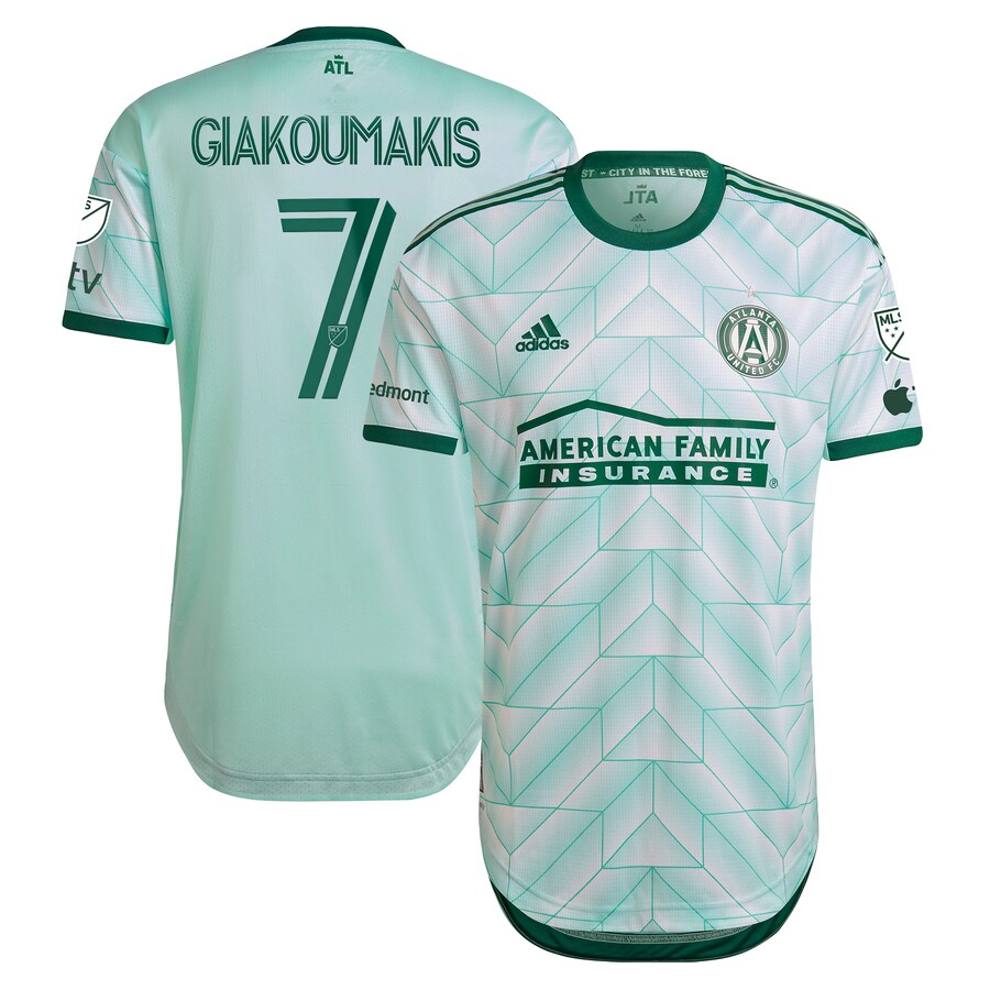 Men's Atlanta United FC Giorgos Giakoumakis adidas Mint 2023 The Forest Kit Authentic Player Jersey