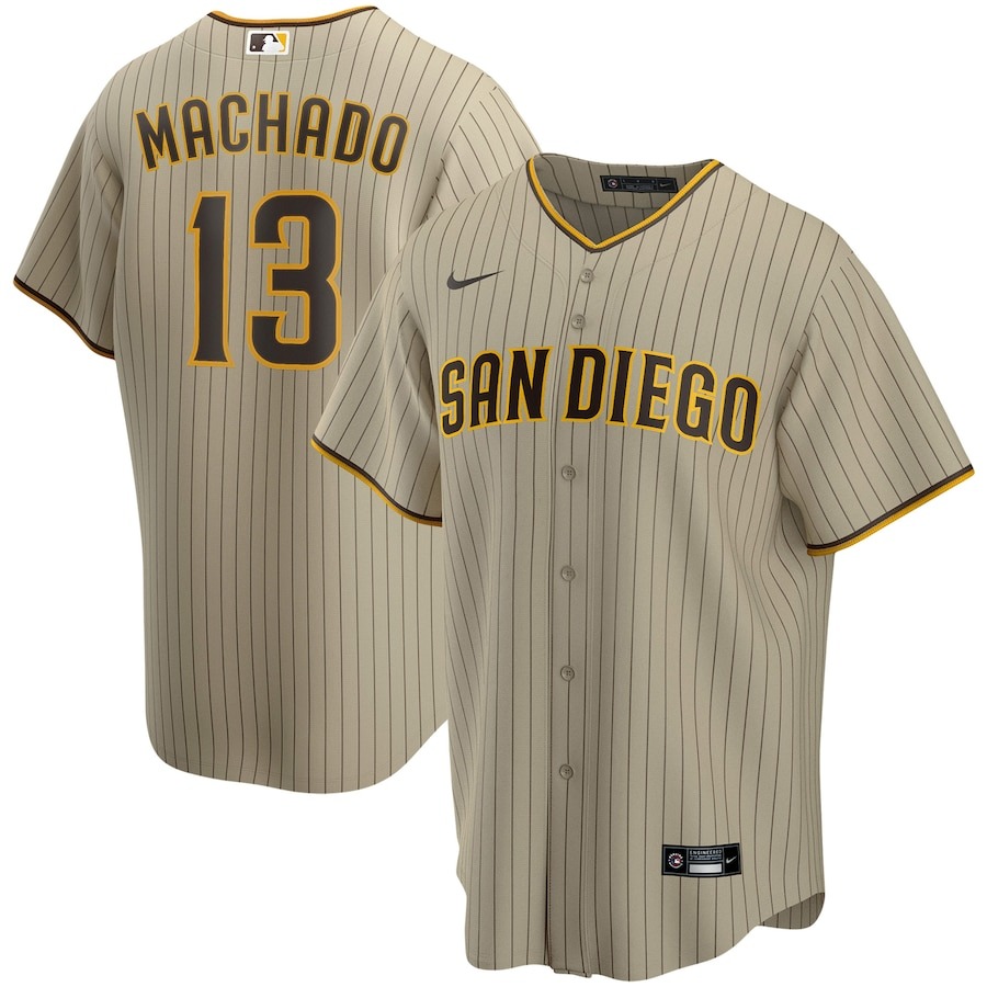 Men's San Diego Padres Manny Machado Nike Tan Alternate Limited Player Jersey