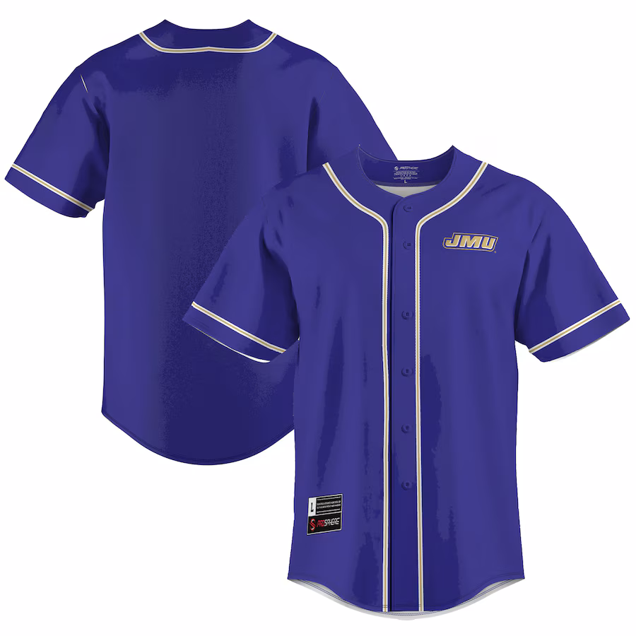 Men's GameDay Greats  Purple James Madison Dukes  Lightweight Baseball Jersey