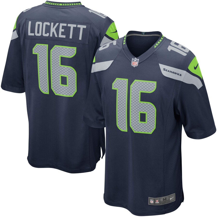 Youth Seattle Seahawks Tyler Lockett Nike Navy Game Jersey