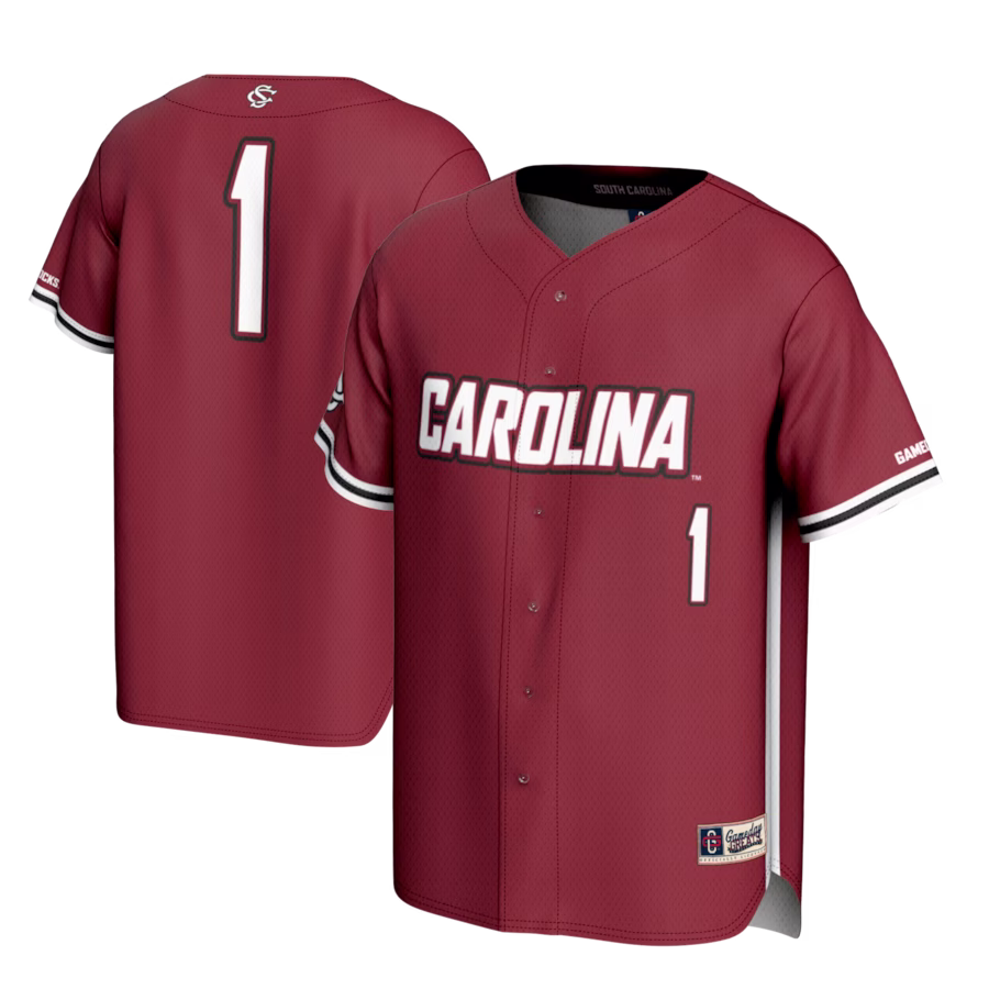 #1 South Carolina Gamecocks GameDay Greats Lightweight Baseball Fashion Jersey - Garnet
