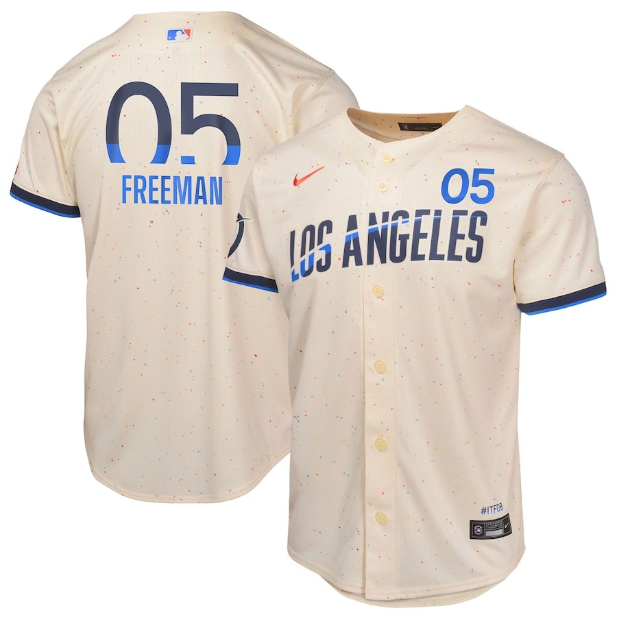 Men's Los Angeles Dodgers Freddie Freeman Nike Cream 2024 City Connect Limited Player Jersey