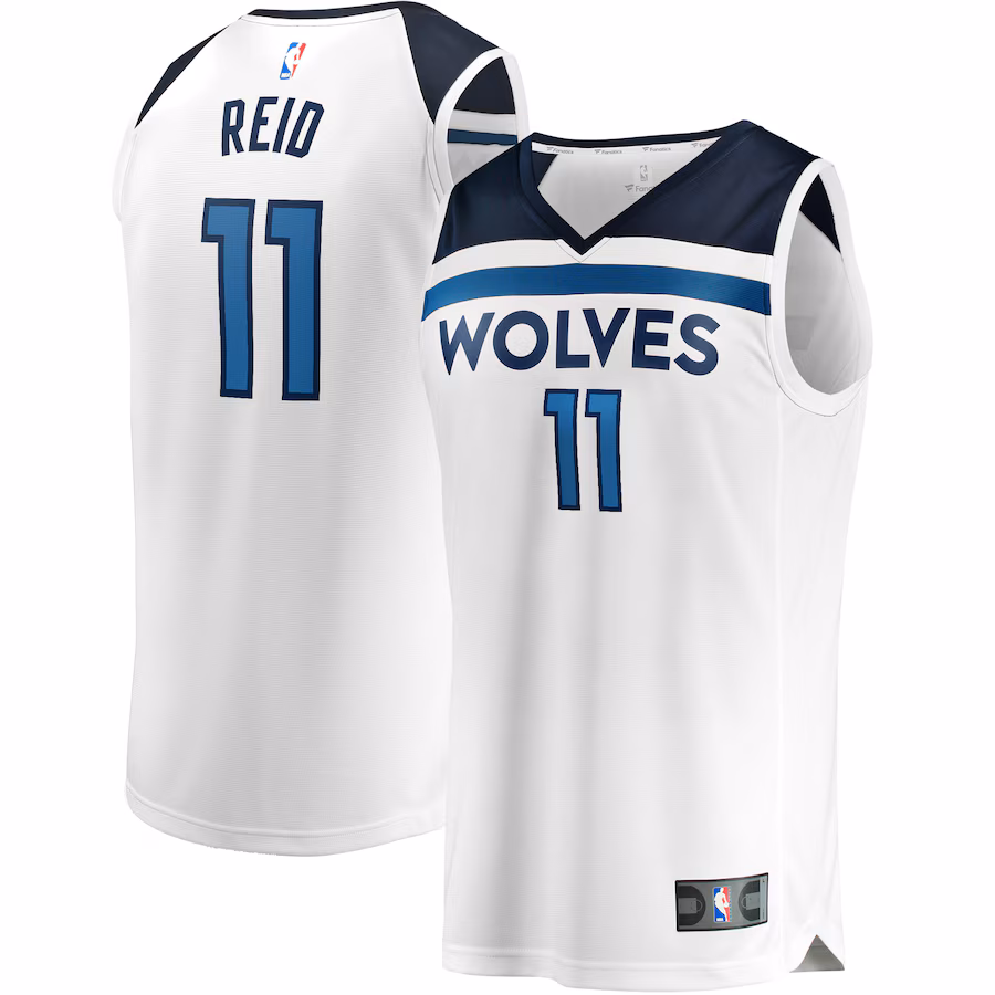 Youth Minnesota Timberwolves Naz Reid Fanatics White Fast Break Replica Player Jersey - Association Edition