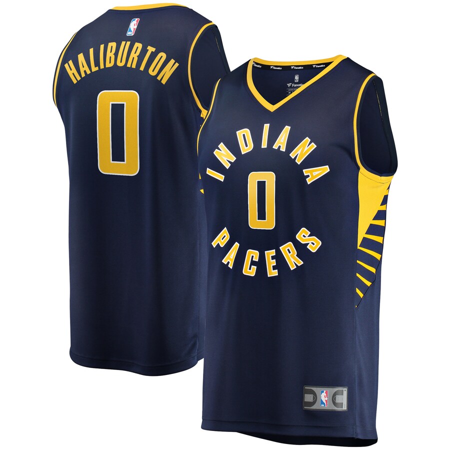 Men's Indiana Pacers Tyrese Haliburton Fanatics Navy Fast Break Replica Jersey - Icon Edition