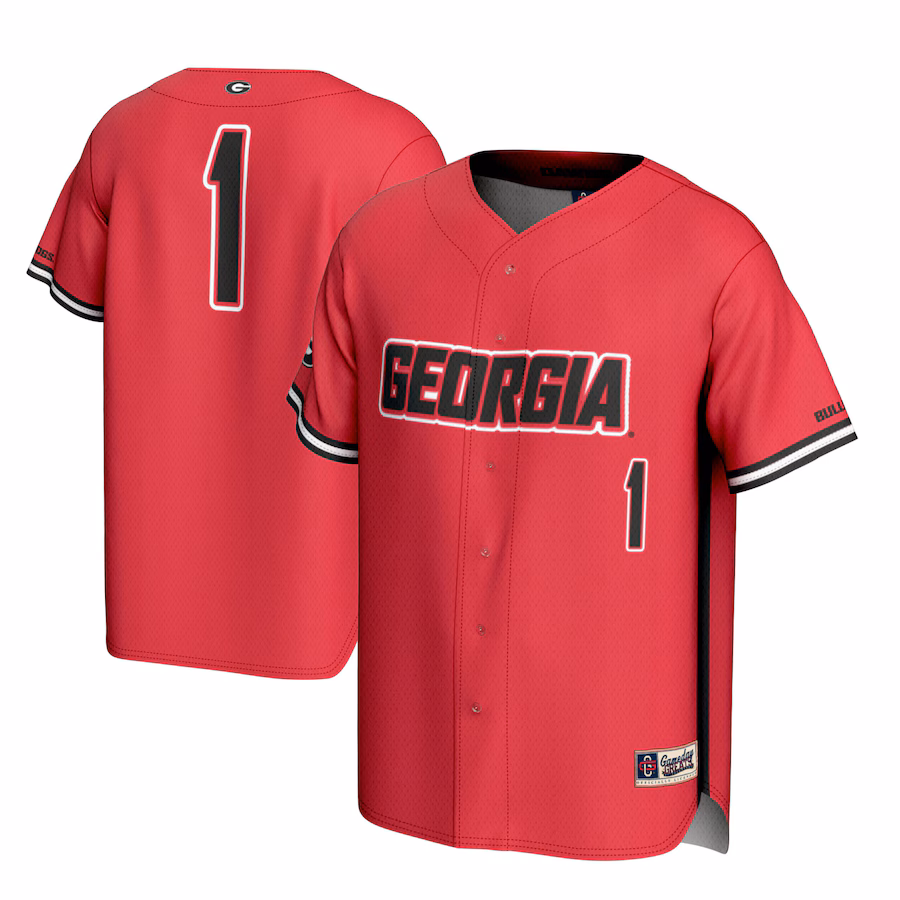 #1 Georgia Bulldogs GameDay Greats Youth Lightweight Baseball Jersey - Red