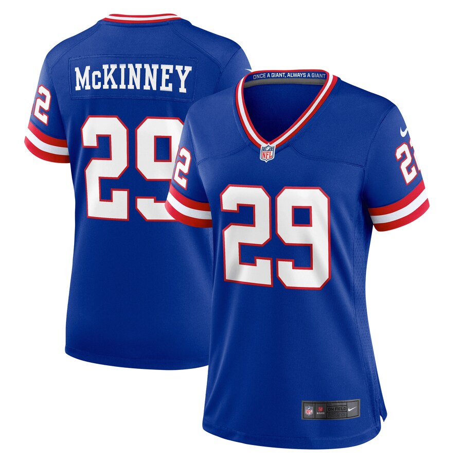 Women's New York Giants Xavier McKinney Nike Royal Classic Player Game Jersey