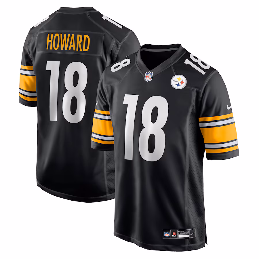 Men's Pittsburgh Steelers Will Howard Nike Black Team Game Jersey