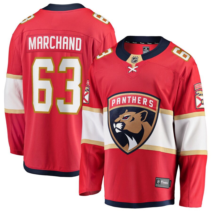 Men's Florida Panthers Brad Marchand Fanatics Red Home Breakaway Jersey