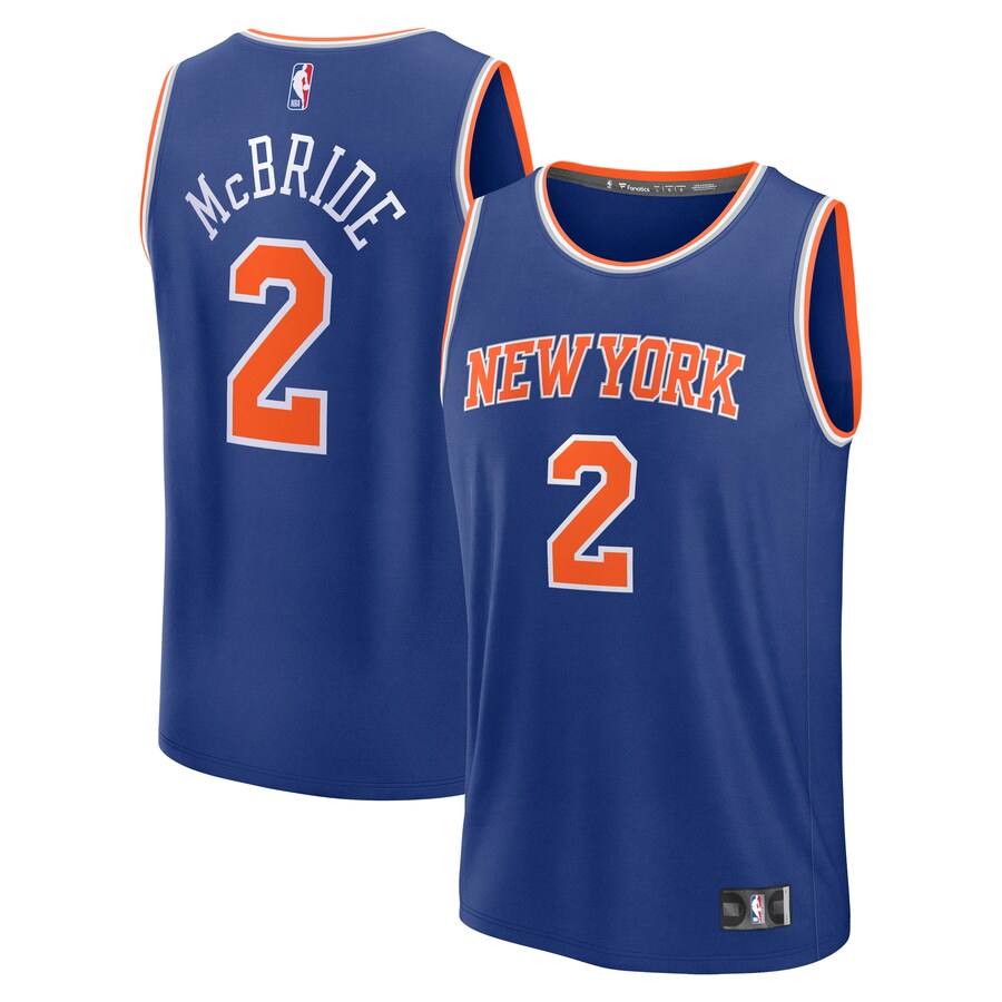 Men's New York Knicks Miles McBride Fanatics Blue Fast Break Replica Player Jersey - Icon Edition