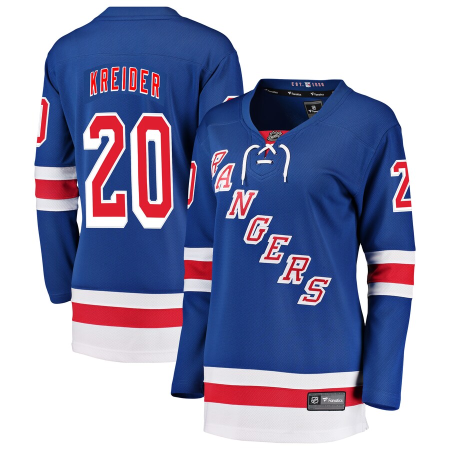 Women's New York Rangers Chris Kreider Fanatics Branded Blue Breakaway Player Jersey