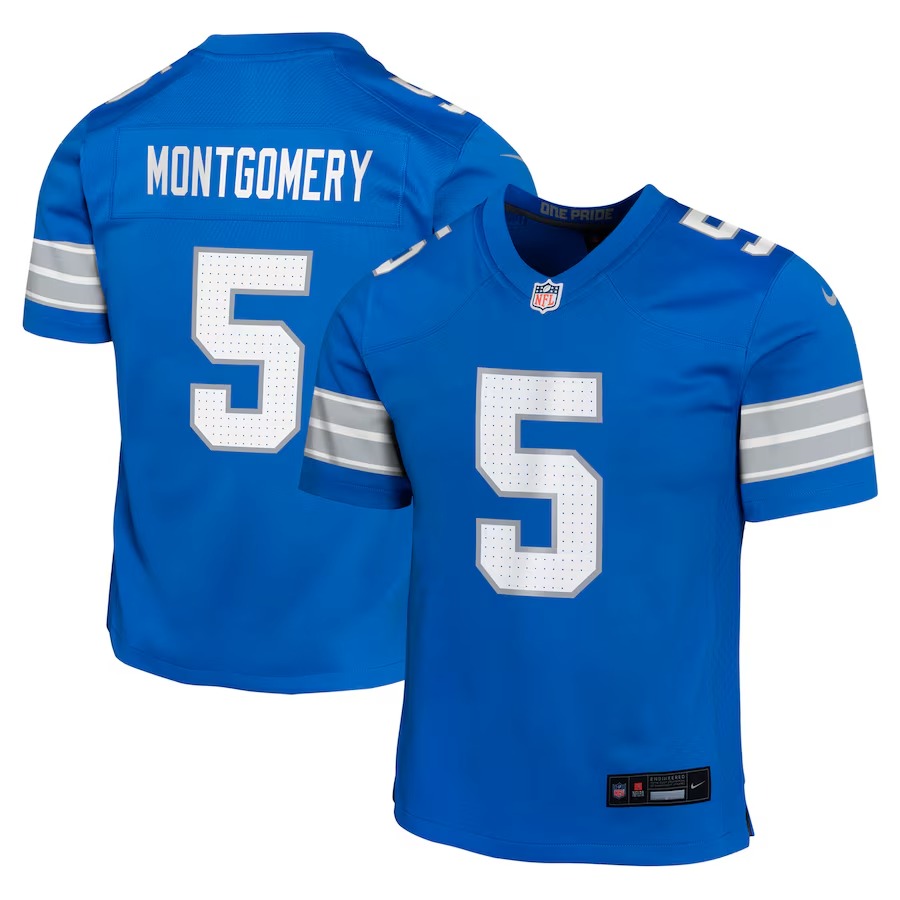 Youth Detroit Lions David Montgomery Nike Blue Team Player Game Jersey